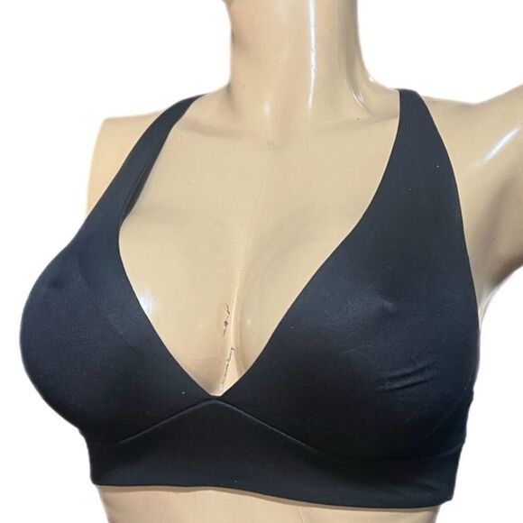 Victorias Secret Supersoft Unlined plunge Wire free Bralette Bra Black 36B - Picture 4 of 7